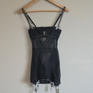 Black Sheer Strappy Dress
